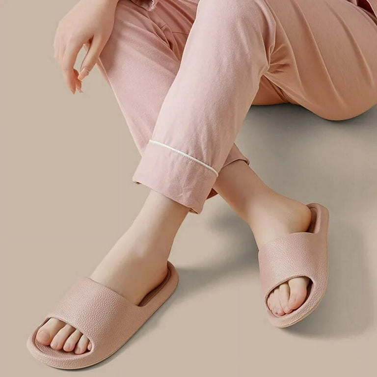 ML Men Bathroom Slippers Fashion Soft Sole Indoor Slides Women