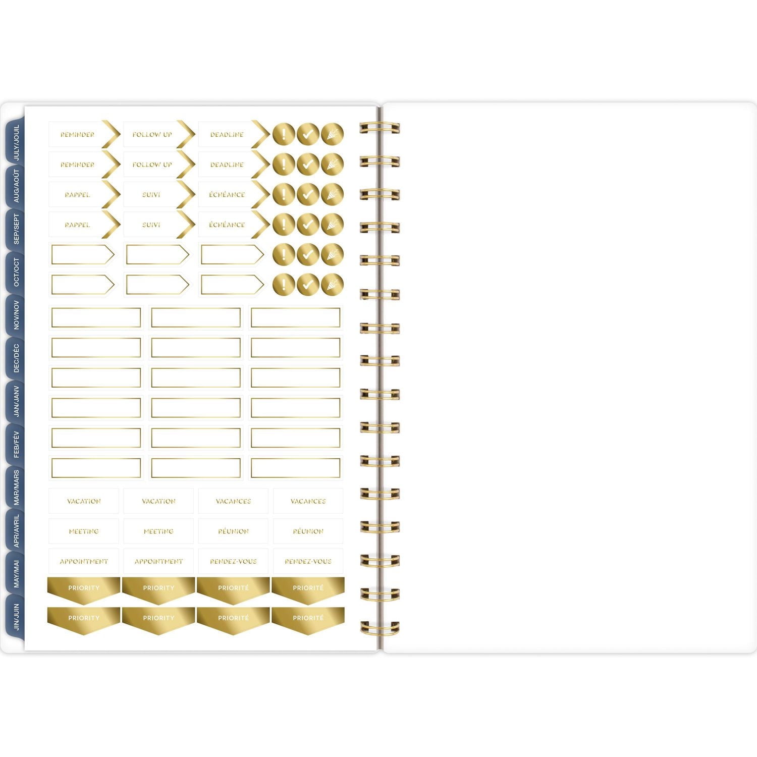 2025-2026 Cambridge® Colour Bar Navy Small Weekly Academic Year Planner