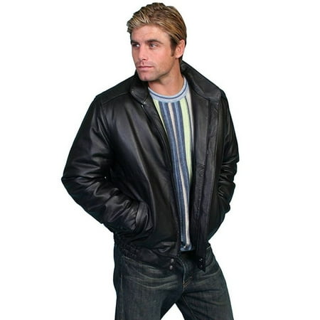 Scully - Scully Western Jacket Mens Leather Zip Cinch Snap Waist Onyx ...