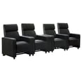thumbnail image 3 of Toohey Upholstered Tufted Recliner Living Room Set Black, 3 of 17
