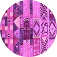 thumbnail image 1 of Ahgly Company Indoor Round Oriental Pink Industrial Area Rugs, 6' Round, 1 of 4
