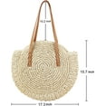 thumbnail image 3 of Kukuzhu Women Straw Woven Tote Handbag Large Beach Handmade Purse Shoulder Bag Straw Beach Handbag, 3 of 6