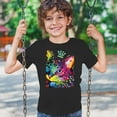 thumbnail image 3 of Tee Hunt Cute Thinking Crowned Cat Youth T-Shirt Dean Russo Colorful Kitte Kids, Black, Medium, 3 of 5