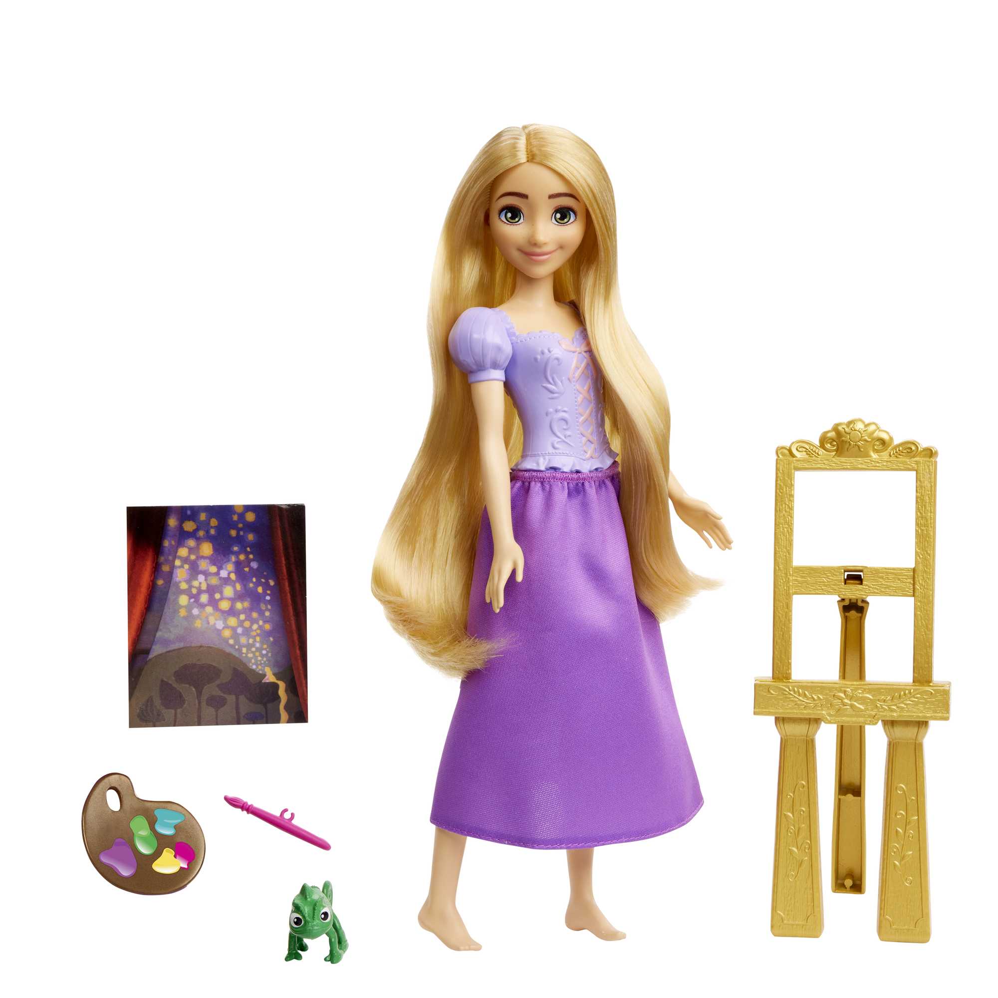 Disney Princess Rapunzel Fashion Doll, Character Friend and 3 Accessories - image 5 of 6