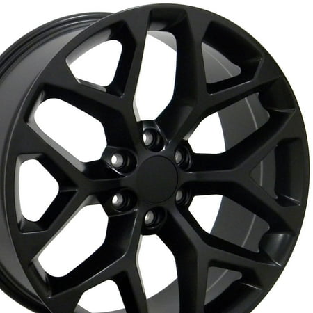 OE Wheels 20 Inch | Fits Chevy Silverado Tahoe GMC Sierra Yukon Cadillac Escalade | CV98 Satin Black 20x9 Rim | Hollander (Best Rims For Chevy Silverado)