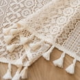 thumbnail image 3 of Nvzi pieza de cortina corta de estilo bohemio tejida con encaje para cocina, cortina pequeña para café, cortina pequeña de 52 x 31 pulgadas, 3 of 5