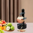 thumbnail image 3 of BPPEG Electric Peeler Automatic Potato Apple Pear Peeler Smart Vegetable and Fruit Peeler Machine Stainless Steel Kitchen Peeling Tool Dual Power with 2 Replacement Blades and 1 Handy Thumb Knife, 3 of 7