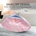 thumbnail image 5 of Soft Pink Feathers Silky Satin Pillowcase, Luxury Soft Pillow Case for Hair and Skin, Standard Size Slip Cooling Pillow Covers with Envelope Closure, 20x26in Home Decor Gifts, 5 of 7