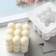 thumbnail image 3 of Grandest Birch Reusable Ball Cube Aromatherapy Candle Mold Silicone DIY Craft Mould Baking Tool Ball Cube Shape Non-stick Soft Reu, 3 of 8
