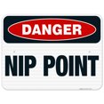 thumbnail image 1 of Nip Point Sign, OSHA Danger Sign, 18x24 Reflective Aluminum EGP, 1 of 1