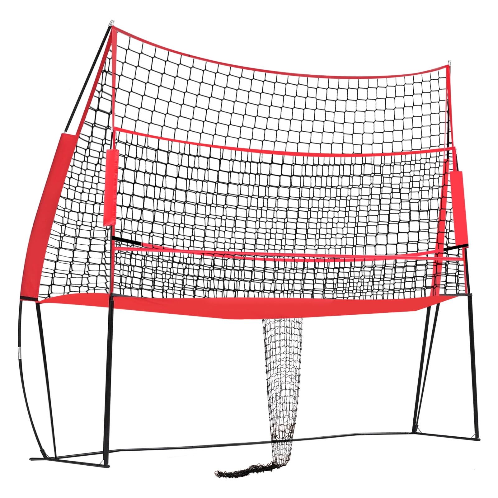 ToppiJoy Adjustable Volleyball Training Net Volleyball Practice Net Volleyball Trainer Equipment Net Red