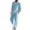 Sky Blue, variant on jsaierl Men 2 Pieces Cotton Linen Set Henley Shirt Long Sleeve and Casual Beach Pants Summer Yoga Outfits Casual Long Tracksuit
