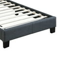 thumbnail image 5 of Benjara Twin Bed with Button Tufted Scalloped Headboard, Light Brown, 5 of 6