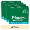 (4 pack) Palmolive 4X Concentrated Dish Detergent Gel Refill Pouches, Floral Breeze, 5 fl oz, 6 Pack