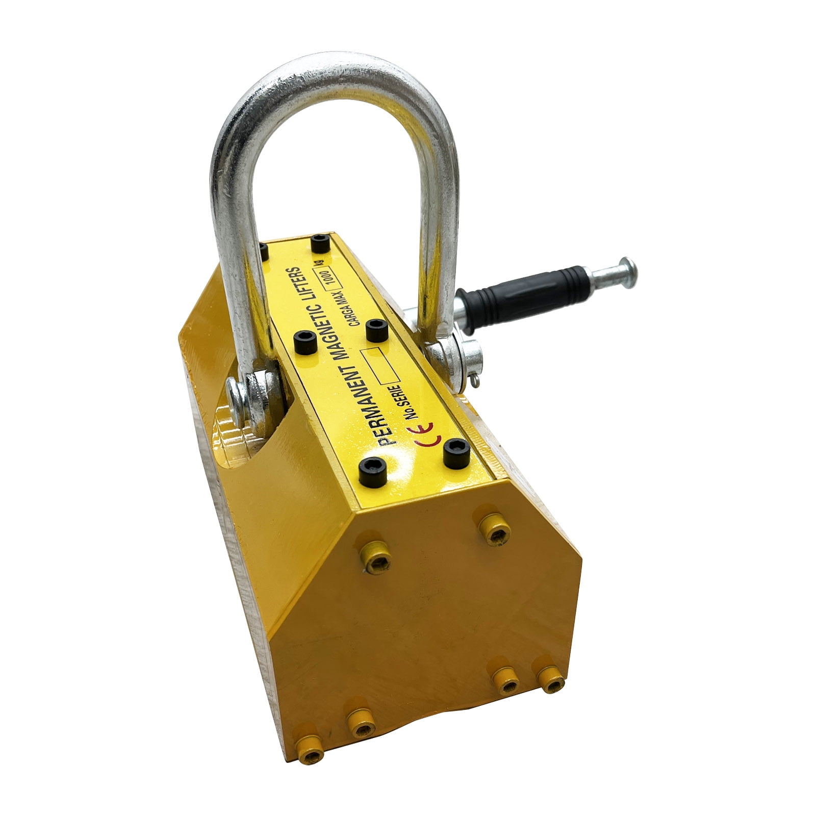 2200lbs Permanent Magnetic Lifter Metal Lifting Magnet Shop Hoist Crane with Handle Neodymium Magnetic