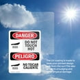 thumbnail image 6 of (2 Pack) Do Not Touch Hot Bilingual OSHA Danger Sign 5 Inch X 3.5 Inch Vinyl Label Decal Sticker Weather Resistant, UV Protected for Workplace, Business, and Construction Site, Made in, 6 of 7