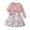 Pink, variant on Odeerbi Toddler Girls Princess Dress with Shrugs Cover Ups Two-piece Set Floral Cotton Dress New Spring Printed Dress Knitted Cardigan Set Brown
