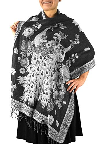 black shimmer scarf