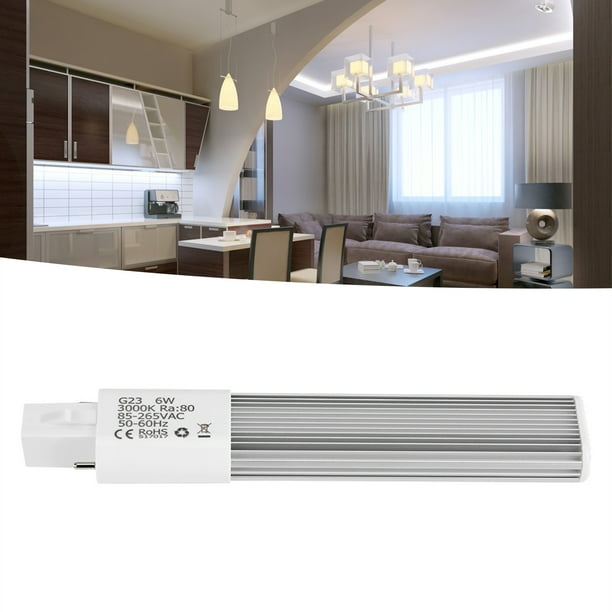 Kuuleyn Tube à LED, Appareils D'éclairage D'ampoule De Tube Enfoncé Horizontal De Lampe Compacte De 6W 2 Broches LED, Lumière Enfoncée