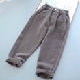 thumbnail image 4 of CONROSES Kids Boys Casual Pants Wide Leg Baggy Pant for Child Solid Elastic Waist Cozy Jogger Trousers with Pockets, 4 of 5