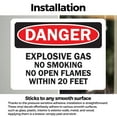 thumbnail image 3 of (2 Pack) Explosive Gas No Smoking or Open Flames Within 20 Feet OSHA Danger Sign, 3 of 7