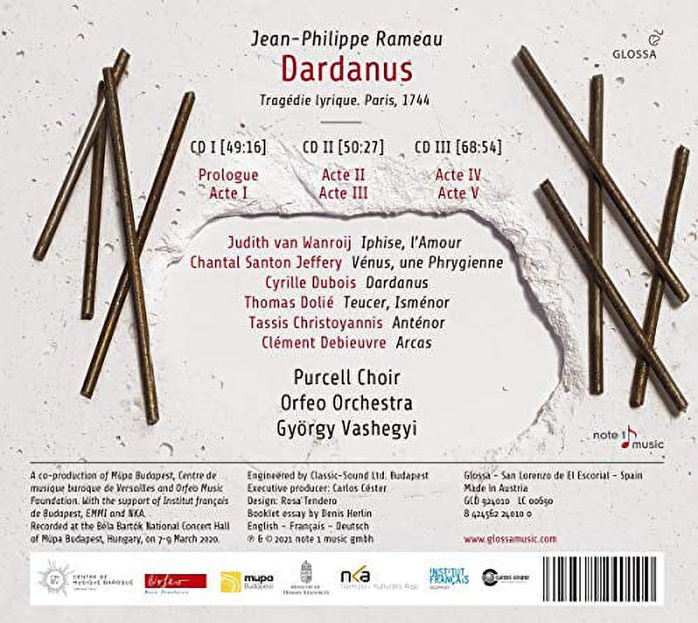 Vashegyi Purcell Choir Orfeo Orchestra - Dardanus - Music & Performance - CD