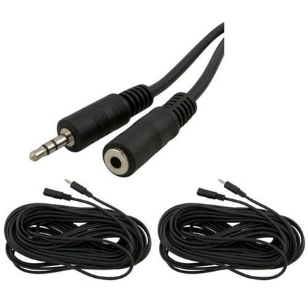 Insten 2-Pack 3.5mm M/F Stereo Audio Aux Extension Cable Cord 25′ (Male to Female) Insten 2-Pack 3.5mm M/F Stereo Audio Aux Extension Cable Cord 25′ (Male to Female)