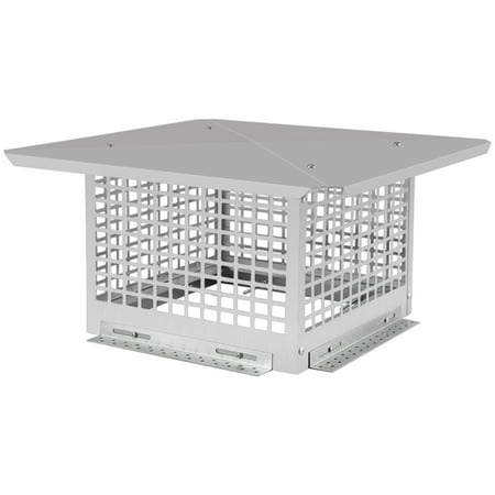 

VEVOR Chimney Cap 13 x 13 Flue Caps 304 Stainless Steel Fireplace Chimney Cover Adjustable Metal Spark Arrestor with Bolts Screws Mesh Chimney Flue Cover for Outside Existing Clay Flue Tile