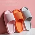thumbnail image 2 of Zapatillas de casa de baño con plataforma gruesa para mujer, chanclas antideslizantes de verano 2024 con suela suave a la moda, tobogán de interior EVA, 2 of 7