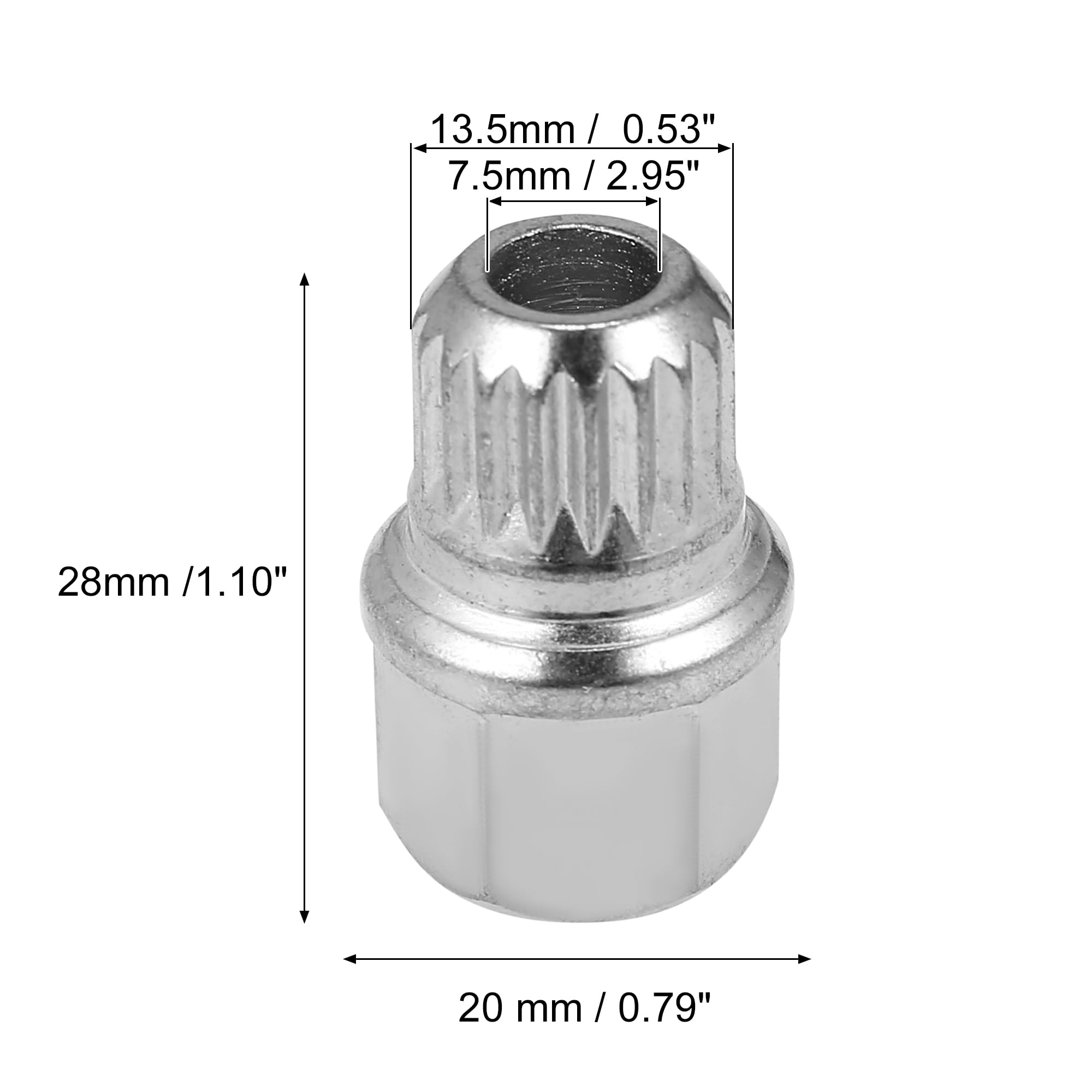 Unique Bargains Hollow Wheel Lock Lug Nut Anti-Theft Key for BMW 35/19PT