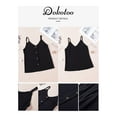 thumbnail image 7 of Dokotoo Women's Black Spaghetti Strap Tee Tops Summer Sleeveless Sexy Buttons Down Blouse V Neck Cami Tank Tops for Women Medium 8 10, 7 of 7
