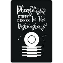 Please Put Your Dirty Dishes in The Dishwasher Antique Metal signs Poster,Metal Tin Wall Art Sign Home Decor,8×12 inch