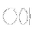 thumbnail image 6 of LeCalla 925 Sterling Silver Classic Hoop Earrings 25MM, 6 of 8