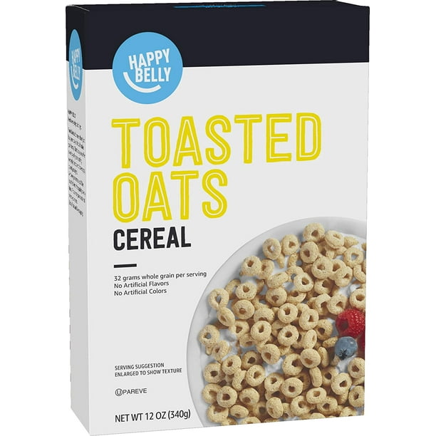 Happy Belly Toasted Oats Cereal, 12 Ounce