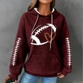 thumbnail image 2 of Rbaofujie Chandails d'Automne pour Femmes Décontractés à Manches Longues à Col Rond Chandails pour Dames Hauts Blouse Chandail à Capuchon Uni Vin Chandails à Capuchon et Chandails pour Femmes, 2 of 3