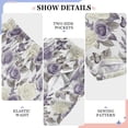 thumbnail image 4 of Wobogo Purple Rose Butterfly Long Pajama Pants Bottoms Soft Sleepwear with Pockets, 4 of 9