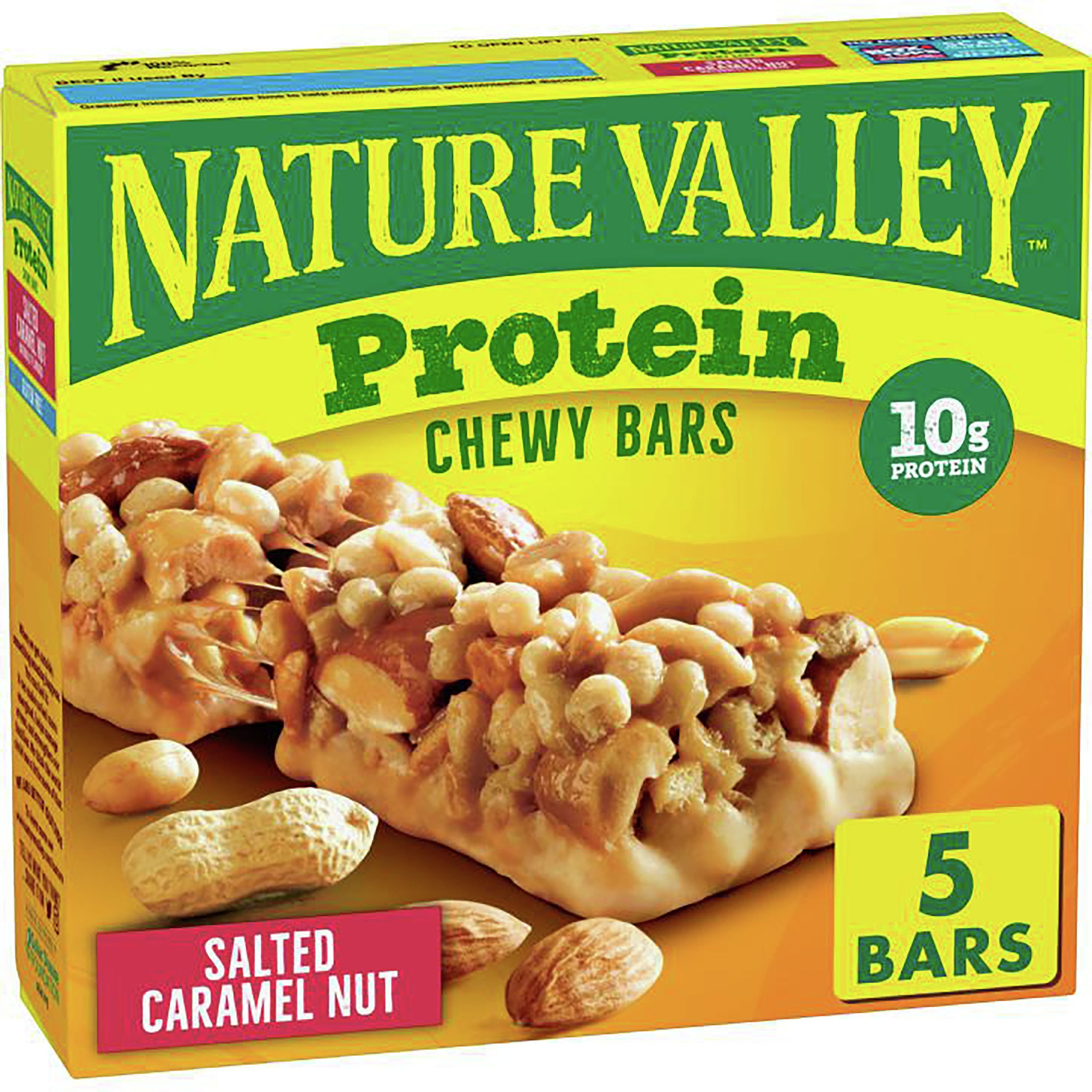 Fiber One Chewy Protein Bars, Caramel Nut, Protein Snacks,  oz, 5 ct -  