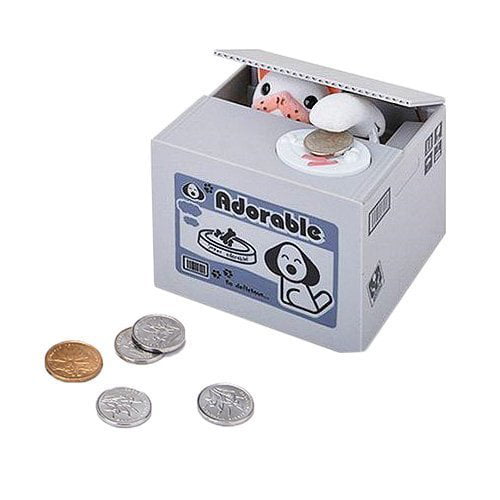 dazzling toys Coin Dog Piggy Bank Battery Operated Kids Dog Stealing Money  Saving Bank Box