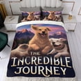 thumbnail image 4 of The Incredible Journey-themed Bed Sheet Set Three Piece Set Comfortable And Skin Friendly Unique Design Home Decor Gifts For Family Friends fans54''x79''（135cm*200cm）, 4 of 6