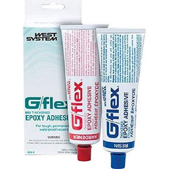 West System 655-8 G/flex Epoxy Adhesive, two 4.5 fl oz.