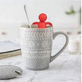 thumbnail image 2 of Filtre à Thé Mignon Infuseur de Thé pour Thé en Vrac Fine Maille en Acier Inoxydable Boule de Thé Plus Raide et Diffuseur avec Couvercle en SIlicone pour Tasse de Thé et Tasse, Rouge, 2 of 7