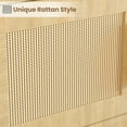 thumbnail image 4 of GloryStar 5 Tier Boho Bookcase with Rattan Doors, Wooden Bookshelf with Storage, Tall Open Shelf Book Stand for Living Room, Bedroom, Home Office, and Kitchen, 4 of 8