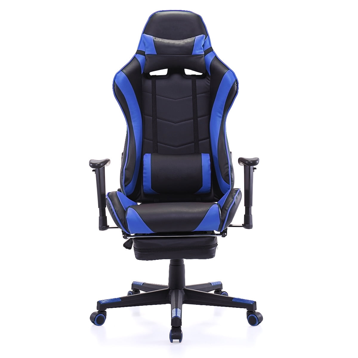Kepooman High-Back Swivel Gaming Chair, Reclining Ergonomic Computer Chair with Lumbar Support - Blue Kepooman High-Back Swivel Gaming Chair, Reclining Ergonomic Computer Chair with Lumbar Support - Blue