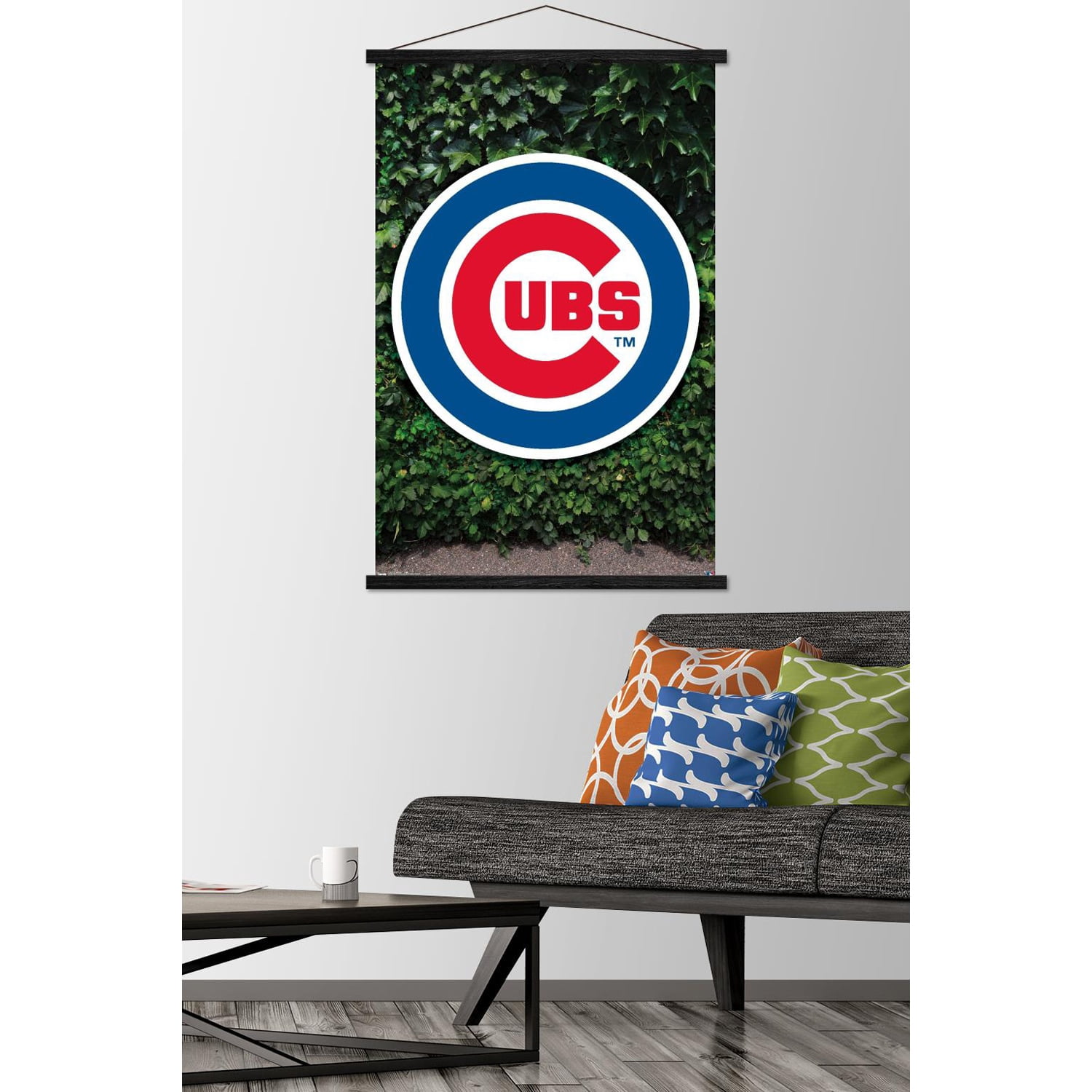MLB Chicago Cubs - Logo 16 Wall Poster with Wooden Magnetic Frame, 22.375" x 34"