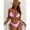 Pink, variant on Summer Beach Binding Trim Bikini Set Triangle Bra & High Cut Bottom 2 Pieces Pink Swimsuit