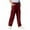 Red, variant on BFHHYA Kids Boys Girls Cargo Pants Elastic-Waist Drawstring Multi-Pocket Pants Casual Straight-Leg Trousers for Family Picnics (5-15Y)