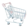 thumbnail image 1 of Carrito de compras de juguete, carrito de supermercado pequeño para niños de 3 años en adelante, juguetes de almacenamiento. Azul, 1 of 9