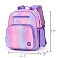 thumbnail image 4 of Mochila Mibasies con purpurina para niñas de 5 a 8 años, color morado, 12 L, 4 of 7