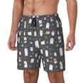 thumbnail image 2 of Uemuo Lovely Penguin Pattern Mens Swim Trunks Quick Dry Board Shorts with Mesh Lining, Stretch Beach Shorts Quick Dry No-Chafing Board Shorts-X-Large, 2 of 9
