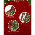 thumbnail image 6 of Christmas Christmas Tree Skirt 48 Inches Large Christmas Skirt Tree, Red Green Plaid Xmas Berry Pine Cones Botanical Tree Skirt Christmas Decorations for Fireplace Party Holidays Indoor Outdoor, 6 of 7